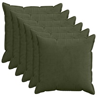 vidaXL Kuddöverdrag 6 st HOUTEN Grön 80 x 80 cm manchester