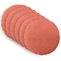 vidaXL Kuddöverdrag 6 st HEERLEN Röd orange Ø 30 cm manchester
