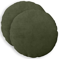 vidaXL Kuddöverdrag 2 st HEERLEN Grön Ø 40 cm manchester