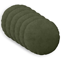 vidaXL Kuddöverdrag 6 st HEERLEN Grön Ø 40 cm manchester