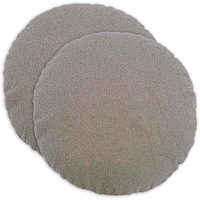 vidaXL Kuddöverdrag 2 st HEERLEN Ljusgrå Ø 40 cm Bouclé