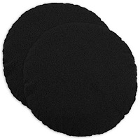 vidaXL Kuddöverdrag 2 st HEERLEN Svart Ø 40 cm Bouclé