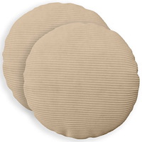vidaXL Kuddöverdrag 2 st HEERLEN Taupe Ø 50 cm manchester