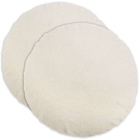 vidaXL Kuddöverdrag 2 st HEERLEN Gräddvit Ø 50 cm Bouclé