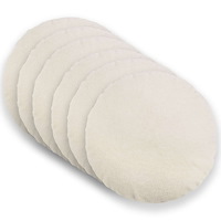 vidaXL Kuddöverdrag 6 st HEERLEN Gräddvit Ø 50 cm Bouclé