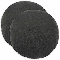 vidaXL Kuddöverdrag 2 st HEERLEN Mörkgrå Ø 50 cm Bouclé