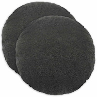 vidaXL Kuddöverdrag 2 st HEERLEN Mörkgrå Ø 60 cm Bouclé