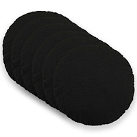 vidaXL Kuddöverdrag 6 st HEERLEN Svart Ø 60 cm Bouclé
