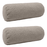 vidaXL Kuddöverdrag 2 st HEERLEN Ljusgrå Ø 15 x 40 cm Bouclé