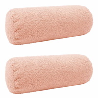 vidaXL Kuddöverdrag 2 st HEERLEN Rosa Ø 15 x 40 cm Bouclé
