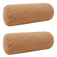 vidaXL Kuddöverdrag 2 st HEERLEN Beige Ø 15 x 40 cm Bouclé