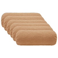 vidaXL Kuddöverdrag 6 st HEERLEN Beige Ø 15 x 40 cm Bouclé