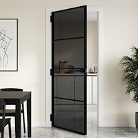 vidaXL Inredningsdörr 76 x 201,5 cm Härdat Glas och Aluminium