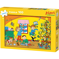 Egmont Kärnan Pappussel 100 bitar - Pippi julpussel