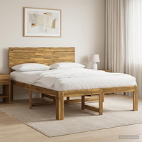 vidaXL Dubbel sängram med huvudgavel ROSTOCK Vit 150 x 200 cm
