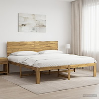 vidaXL Dubbel sängram med huvudgavel ROSTOCK Vit 180 x 200 cm