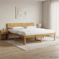 vidaXL Dubbel sängram med huvudgavel ROSTOCK Vit 180 x 200 cm