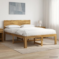 vidaXL Dubbel sängram med huvudgavel ROSTOCK Vit 140 x 200 cm