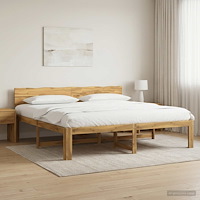 vidaXL Dubbel sängram med huvudgavel ROSTOCK Vit 180 x 200 cm