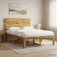 vidaXL Dubbel sängram med huvudgavel ROSTOCK Vit 120 x 190 cm