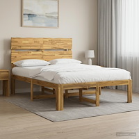 vidaXL Dubbel sängram med huvudgavel ROSTOCK Vit 120 x 200 cm
