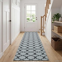 vidaXL Mattlöpare ORIZ 1150 gsm Svart nätmönster