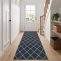 vidaXL Mattlöpare ORIZ 1150 gsm Svart nätmönster