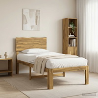 vidaXL Enkel Sängram med Huvudgavel ROSTOCK Vit 75 x 190 cm