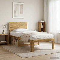 vidaXL Enkel Sängram med Huvudgavel ROSTOCK Vit 90 x 190 cm