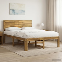 vidaXL Dubbel sängram med huvudgavel ROSTOCK Vit 120 x 200 cm
