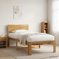 vidaXL Enkel Sängram med Huvudgavel ROSTOCK Vit 75 x 190 cm