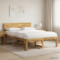 vidaXL Dubbel sängram med huvudgavel ROSTOCK Vit 120 x 190 cm