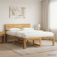 vidaXL Dubbel sängram med huvudgavel ROSTOCK Vit 135 x 190 cm