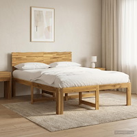 vidaXL Dubbel sängram med huvudgavel ROSTOCK Vit 140 x 190 cm