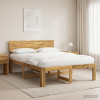 vidaXL Dubbel sängram med huvudgavel ROSTOCK Vit 120 x 200 cm