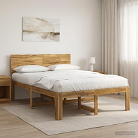vidaXL Dubbel sängram med huvudgavel ROSTOCK Vit 120 x 200 cm