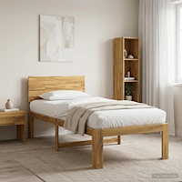 vidaXL Enkel Sängram med Huvudgavel ROSTOCK Vit 90 x 190 cm