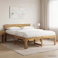 vidaXL Dubbel sängram med huvudgavel ROSTOCK Vit 120 x 190 cm