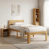 vidaXL Enkel Sängram med Huvudgavel ROSTOCK Vit 90 x 200 cm
