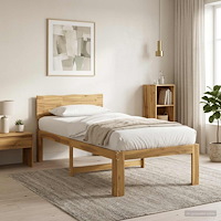 vidaXL Enkel Sängram med Huvudgavel ROSTOCK Vit 100 x 200 cm