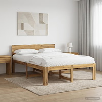 vidaXL Dubbel sängram med huvudgavel ROSTOCK Vit 120 x 200 cm