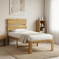vidaXL Enkel Sängram med Huvudgavel ROSTOCK Vit 90 x 200 cm