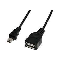 StarTech.com StarTech.com 1 ft Mini USB 2.0 Cable - USB A to Mini B F/M - USB cable - USB (F) to mini-USB Type B (M) - USB 2.0 - 1 ft...