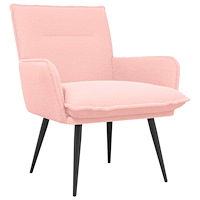 vidaXL Fåtölj Rosa Bouclé