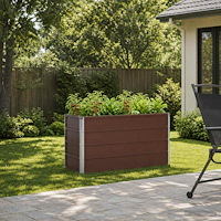 vidaXL Höjd Trädgårdsbädd Brun 100 x 40 x 55 cm kallvalsad stål