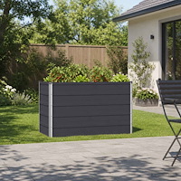 vidaXL Höjd Trädgårdsbädd Antracit 100 x 40 x 55 cm kallvalsad stål