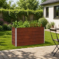 vidaXL Höjd Trädgårdsbädd Rostig 100 x 40 x 55 cm corton