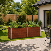vidaXL Höjd Trädgårdsbädd Rostig 160 x 40 x 55 cm corton
