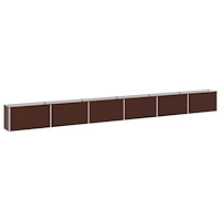 vidaXL Höjd Trädgårdsbädd Brun 600 x 40 x 55 cm kallvalsad stål