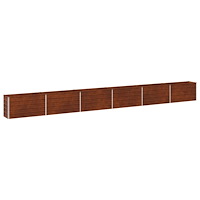 vidaXL Höjd Trädgårdsbädd Rostig 600 x 40 x 55 cm corton